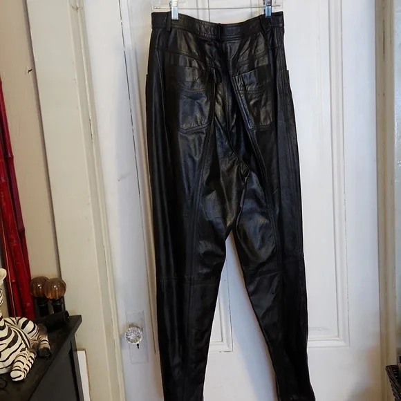 Black Leather Pants - Picture 4 of 7